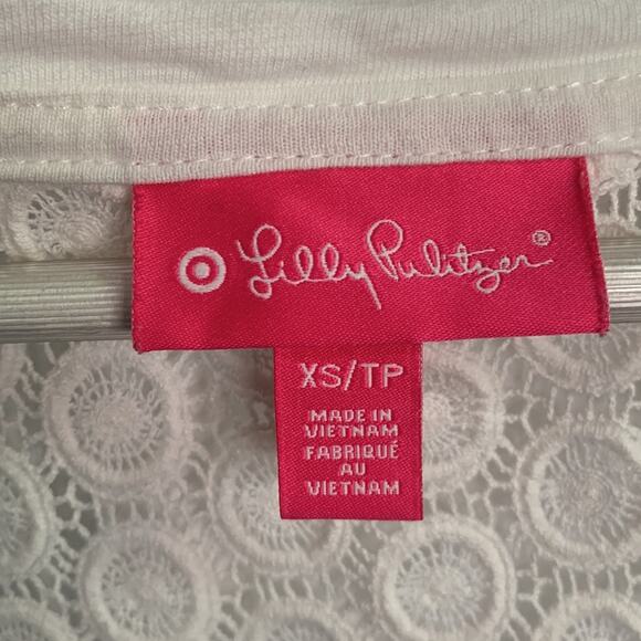 Lilly Pulitzer x Target Blue My Fans High Low Tank Top Sz XS W-077 - Picture 4 of 8